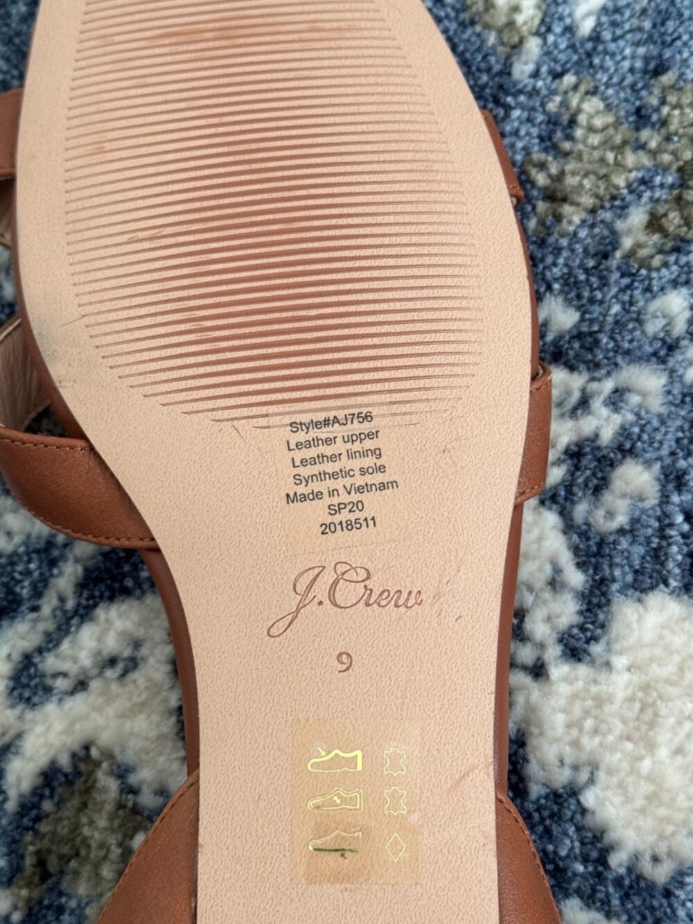 J.Crew Abbie Cross Strap Sandal | Size 9 | BRAND NEW - Picture 7 of 14